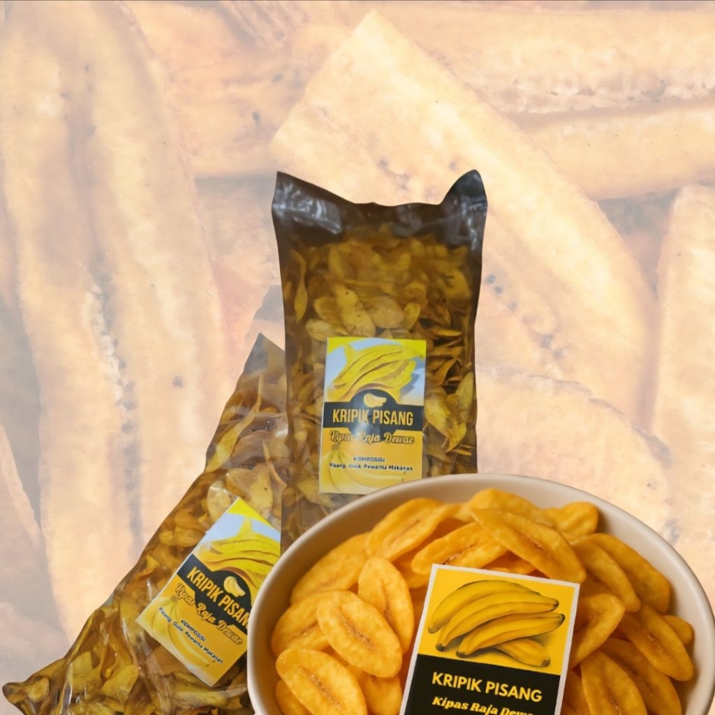 

Keripik Pisang 1000g | Snack Camilan Kripik Pisang ORIGINAL - Kipas Raja Dewa