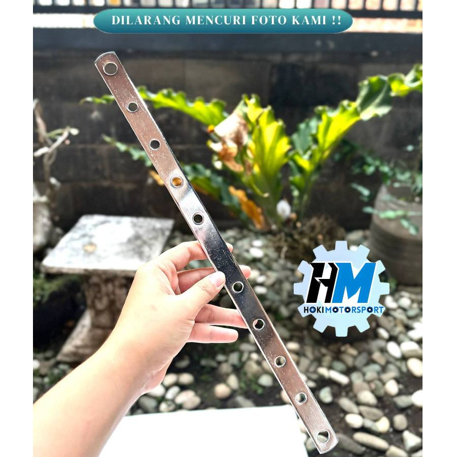 

PENGGARIS LUBANG CHROME PANEL REM / PANGKON KNALPOT 40 CM GRADE A - Penggaris lubang besi chrome / Plat besi lubang