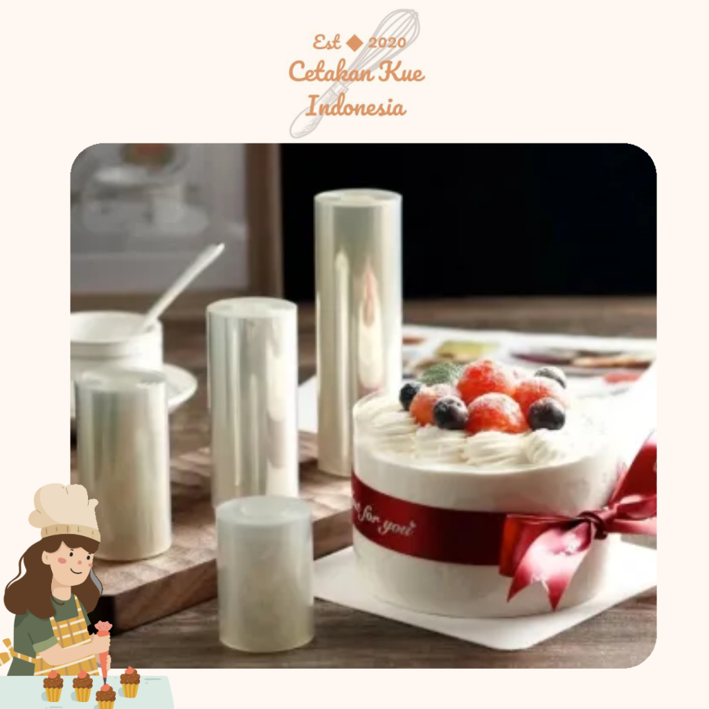 {CKI} 1 METER Plastik Mika Roll Kue/ Mika Roll Tiramisu / Mika Roll Cheesecake / Mika Roll Cake Kue