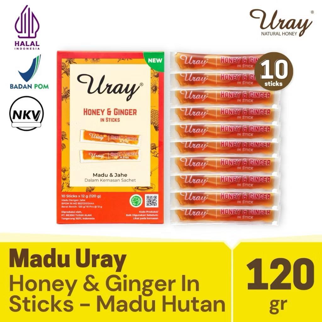 

Madu Uray Honey & Ginger In Sticks 120gr - Madu Murni - Madu Hutan