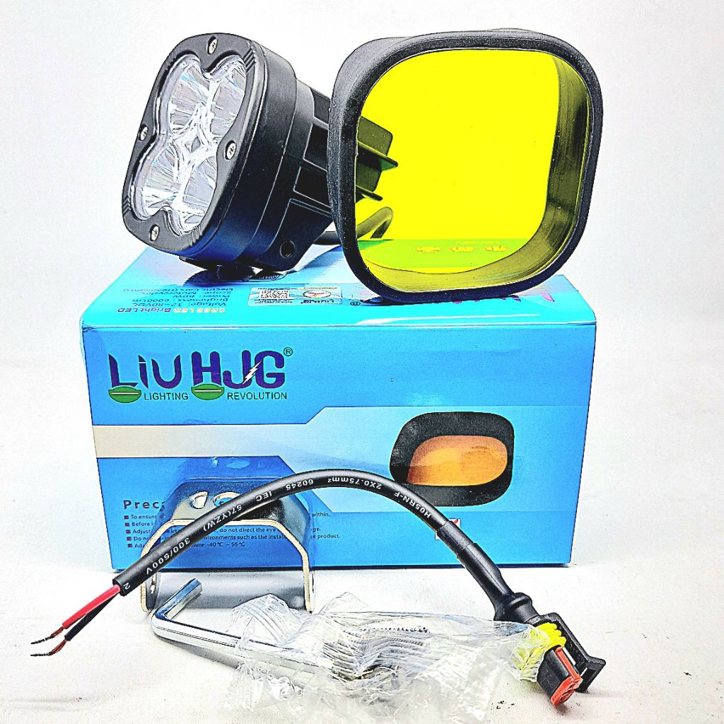 LAMPU TEMBAK MB4 L4Z + FREE Mika Kuning Tembak Sorot 60W Universal mMotor/Mobil