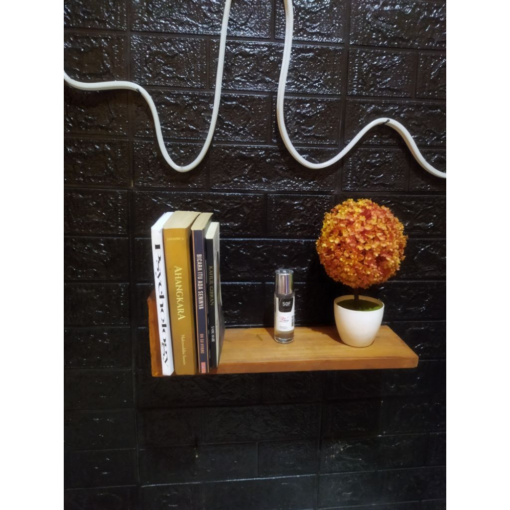 rak ambalan dinding rak buku rak aksesoris miniatur rak kosmetik rak bunga plastik rak bomengka keci