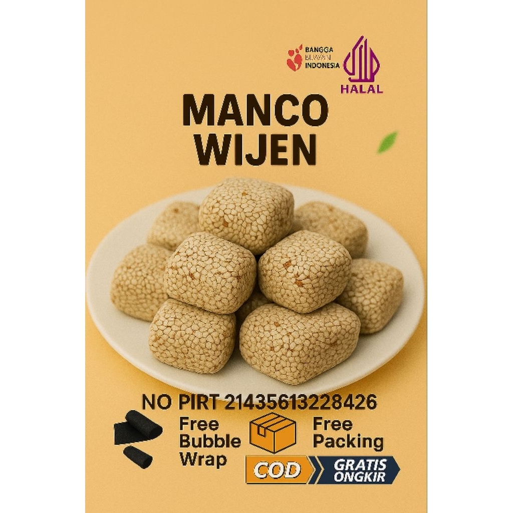 

Manco Wijen Renyah Manis – Kue Tradisional oleh-oleh Khas Trenggalek 250G | 500g l 1kg