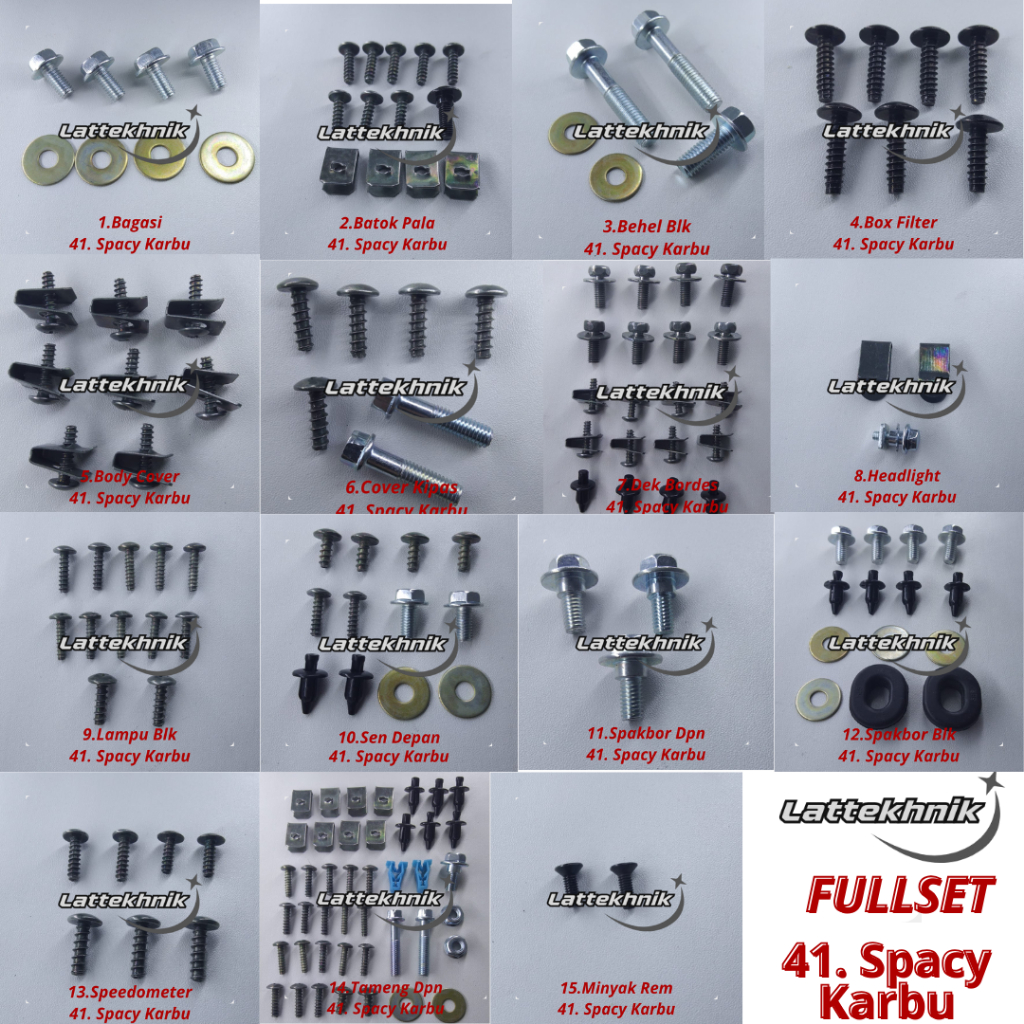 C41 Spacy Karbu Full Set / Baud Honda Spacy Karbu Full set Full Body / Baut Baud Honda Spacy Karbu F