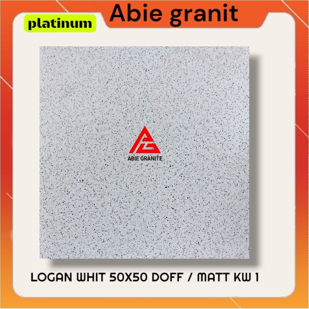 KERAMIK LANTAI TERAS , GARASI KERAMIK 50X50 PLATINUM LOGAN WHIT DAN LOGAN BLACK KW 1
