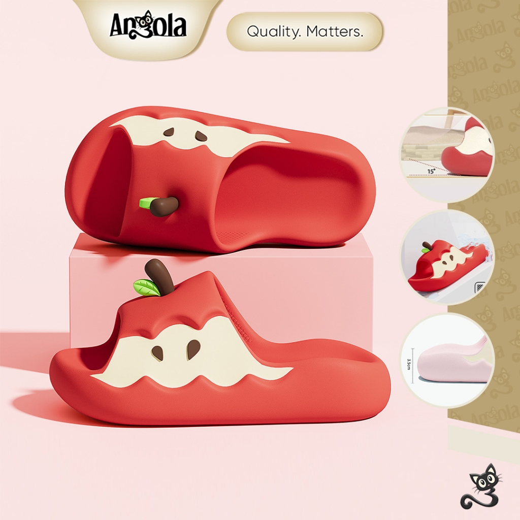 ANGOLA Sendal Slip On EVA Buah Apel H13 Sandal Santai/Kamar/Rumah Anti Slip