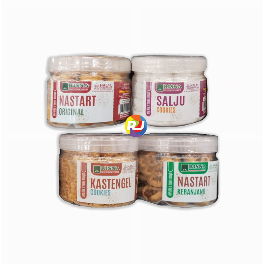 

Risna Cookies Toples 400gr - Kastengel Cookies / Nastart Original / Nastart Keranjang / Salju Cookies