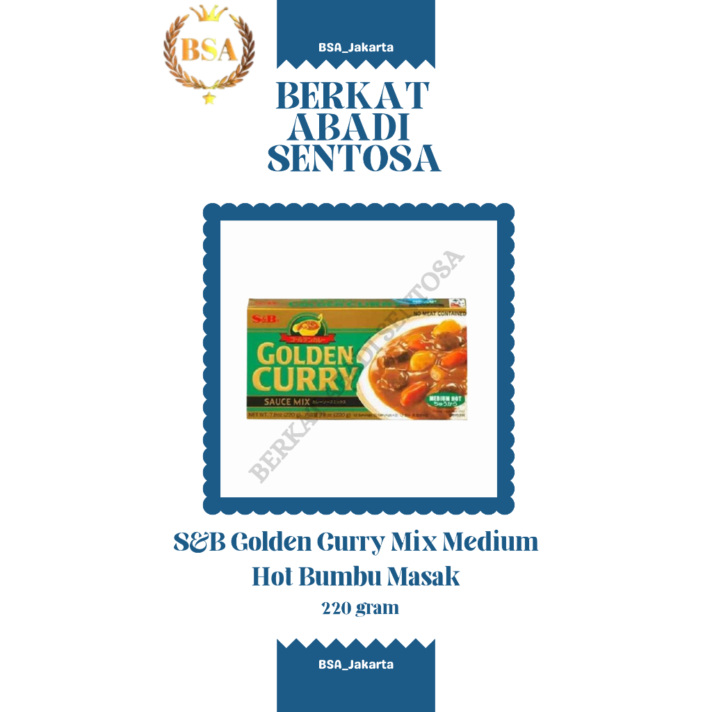

S&B Golden Curry Medium Hot Bumbu Masak (220 gr)