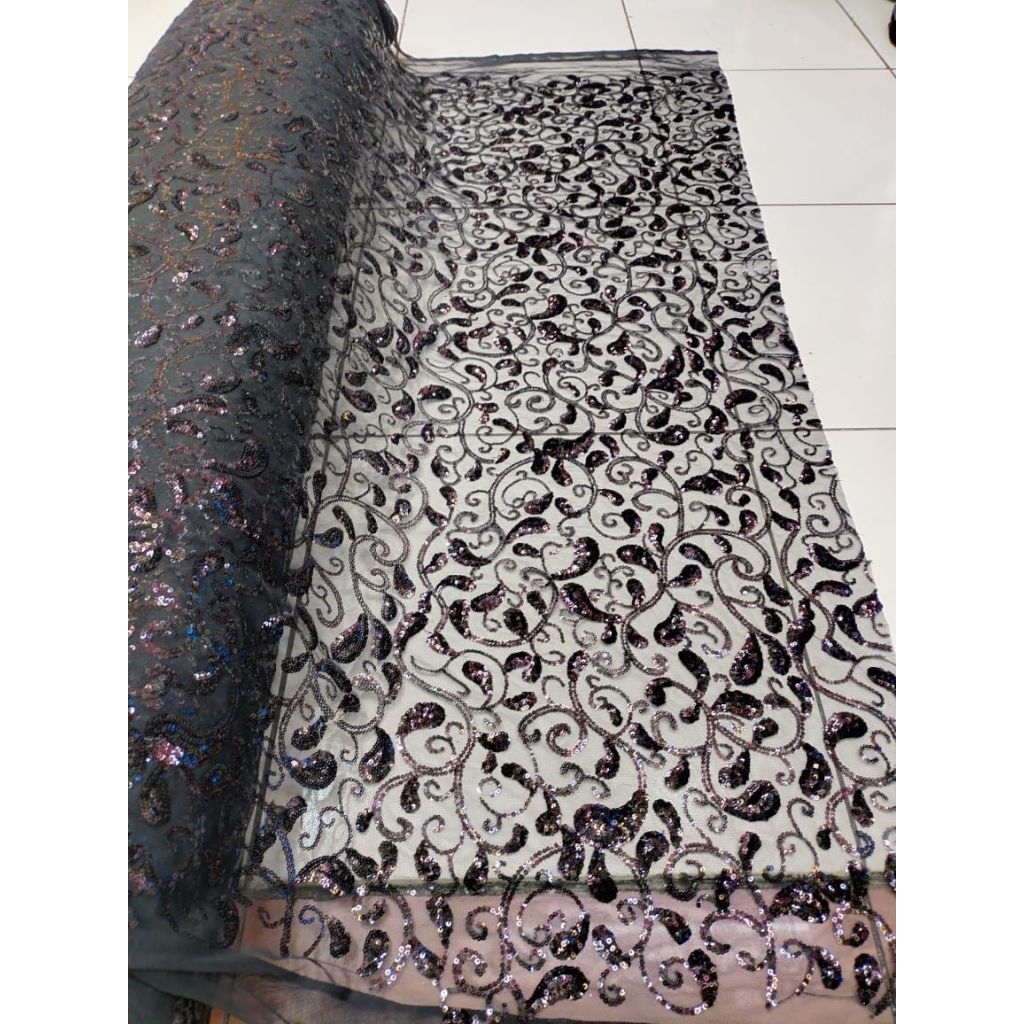 BAHAN/KAIN TULLE SEQUIN PAYET/PREMIUM FULL SEQUIN
