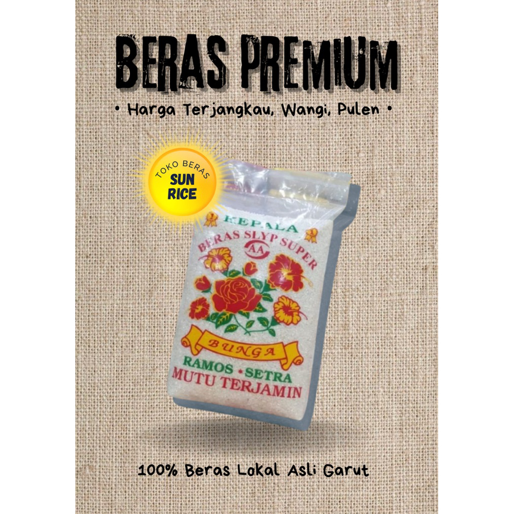 

HEMAT 10 liter beras setra ramos super premium asli garut mutu terjamin