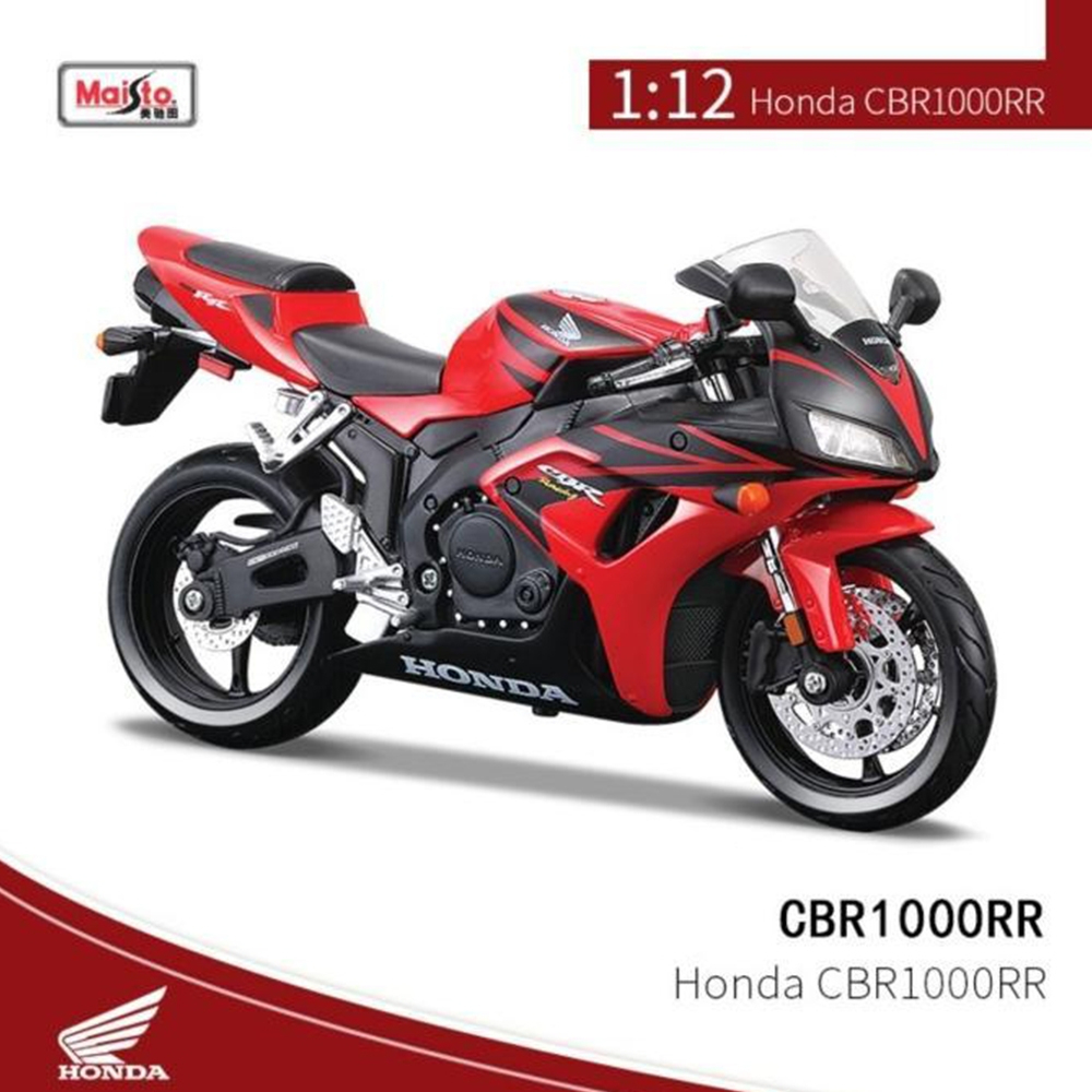 Maisto Diecast Miniatur Mainan Motor Balap DIY Assembly Line Honda CBR 1000RR 1/12 Besi Metal