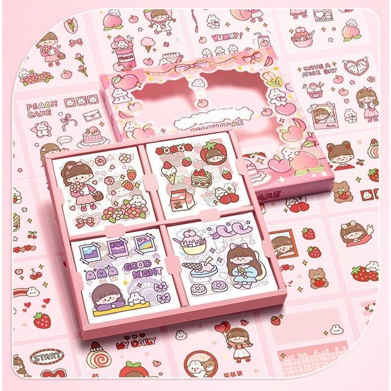

MOMO STICKER KOREA ISI 100 PCS STICKER DECO AESTHETIC / CASE HP / DIARY / DIY / BUJO / SCRAPBOOK MOMO GIRL STICKER