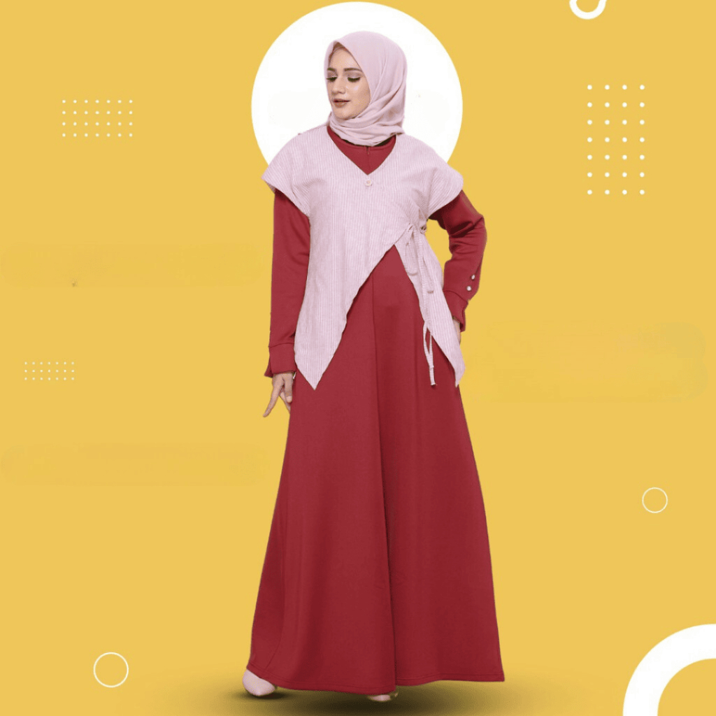 RAUNA GAMIS DEWASA RK 238 MAROON