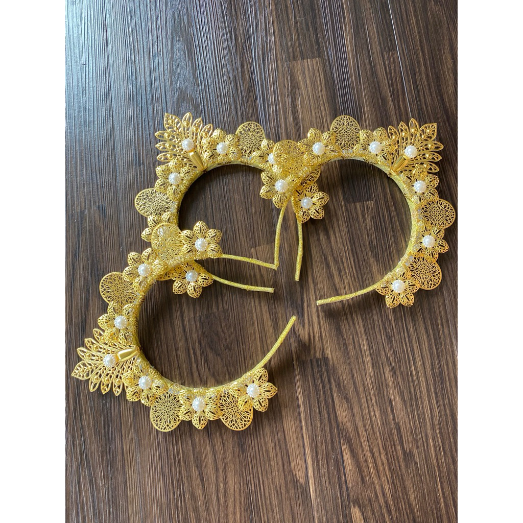 Bando Emas / Hiasan Kepala / Bando Karnaval / Bando Tari / Bando Pawai