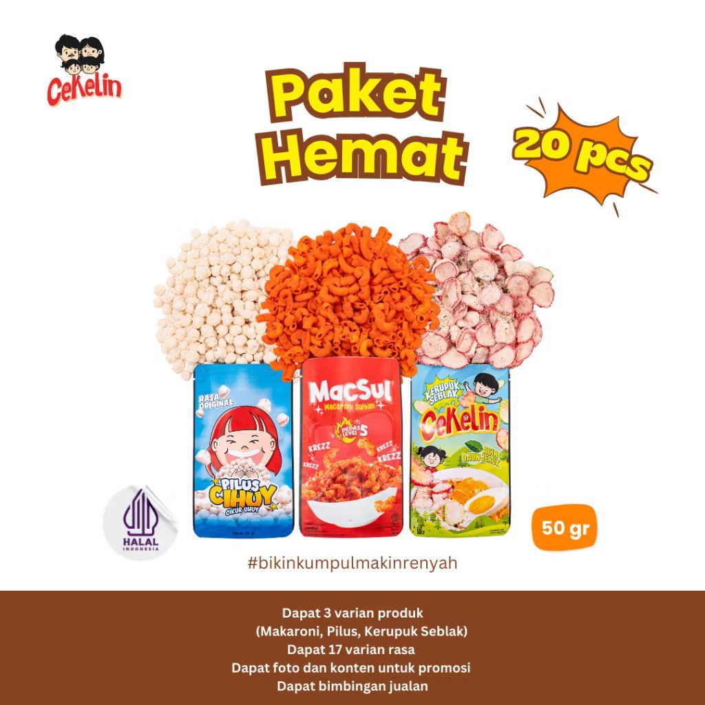 

[READY] Pakat Usaha Hemat Cemilan Kekinian Isi 20pcs