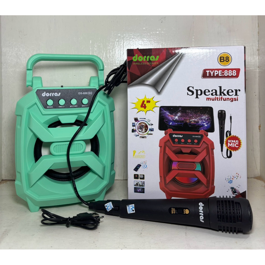 Speaker Aktif Mini Dorras 888 4 Inch / Speaker Karaoke Bluetooth Dorras 888 4Inch