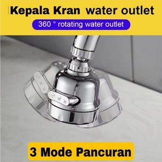 Kepala Kran Air Wastafel Cuci Piring 3 Mode Splash Flexible Kaku D001