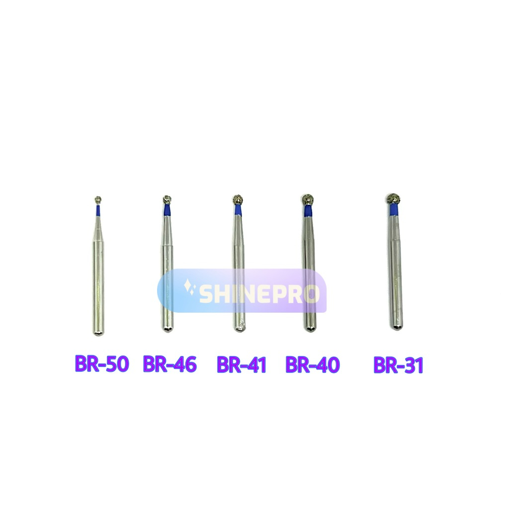 POLOBUR Dental Diamond Bur Round Bur Micro Tambal Gigi Biru