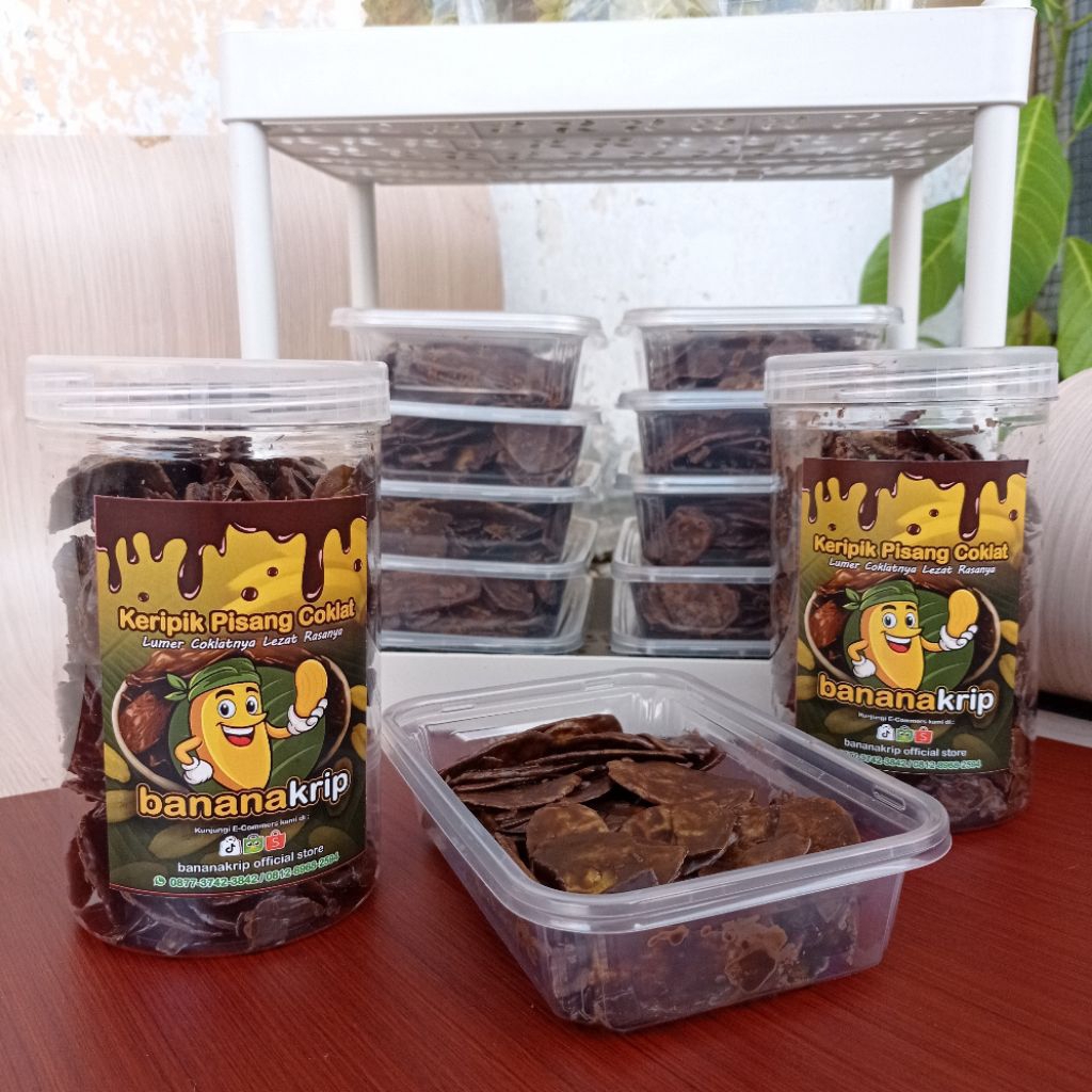 

Keripik Pisang Coklat Tebal dari Pisang Pilihan | 650 ml Toples 1000 ml | Pisang Kapas Pisang Nangka | bananakrip