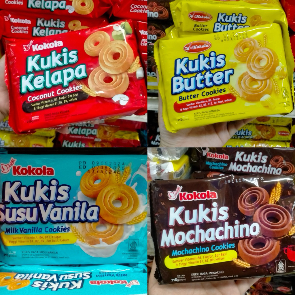 

Biskuit Kokola Kukis Butter Mochachino Vanila Kelapa Kemasan 215 gr