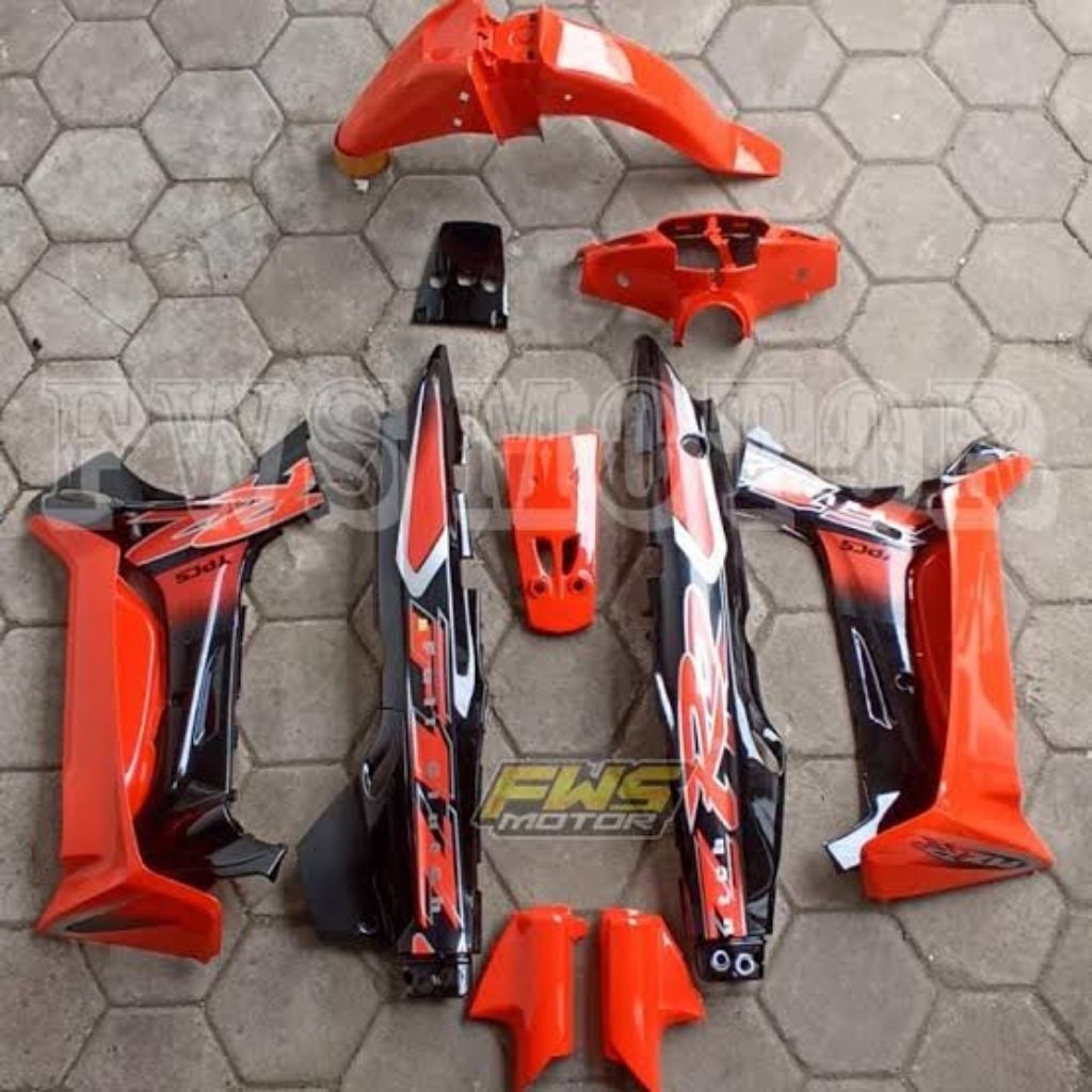 Fullset Body Fizr Fullclouth Orange Hitam Fullset halus