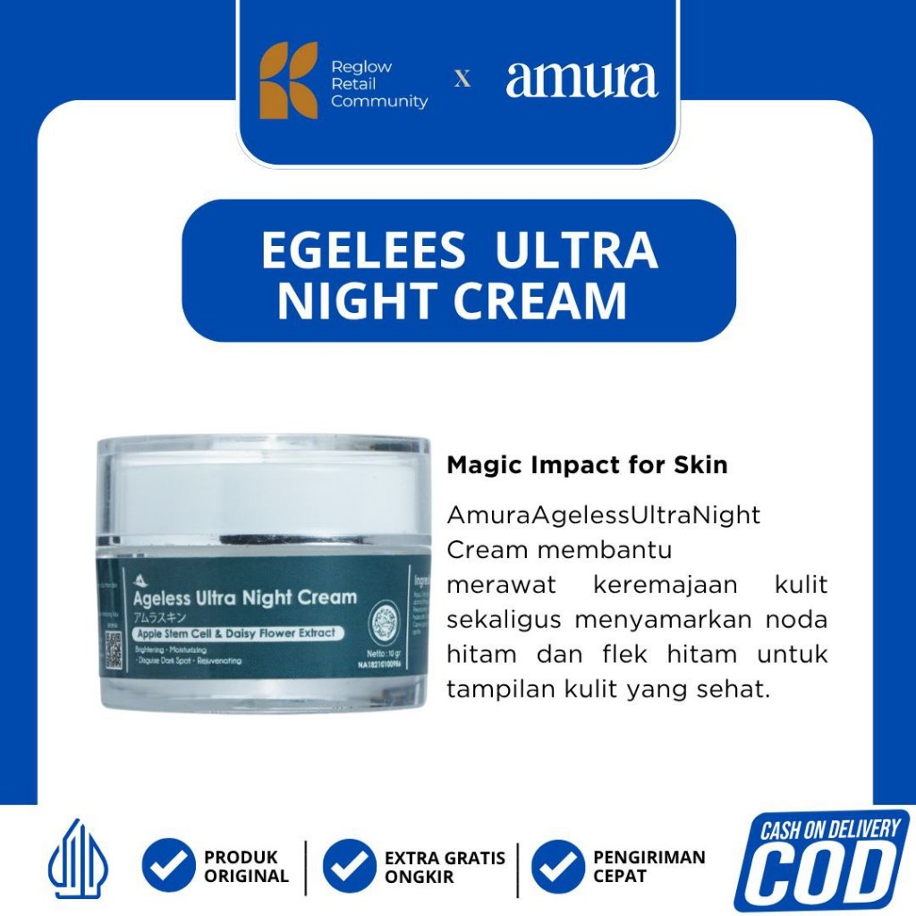 Amura Night Cream Mengencangkan Kulit & Menghilangkan Flek Hitam Skincare