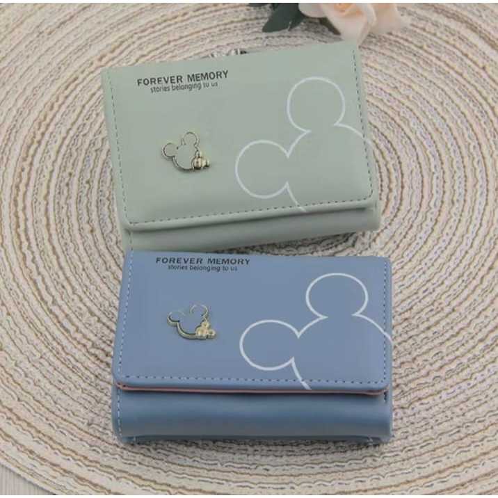 Dompet Wanita Kecil _ Dompet Lipat 3_Dompet Kartu Motif Mickey Mouse