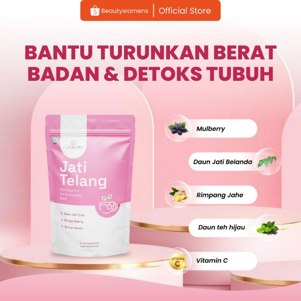 

Flamora Teh Jati Telang Bantu Turunkan Berat Badan & Detoks Tubuh