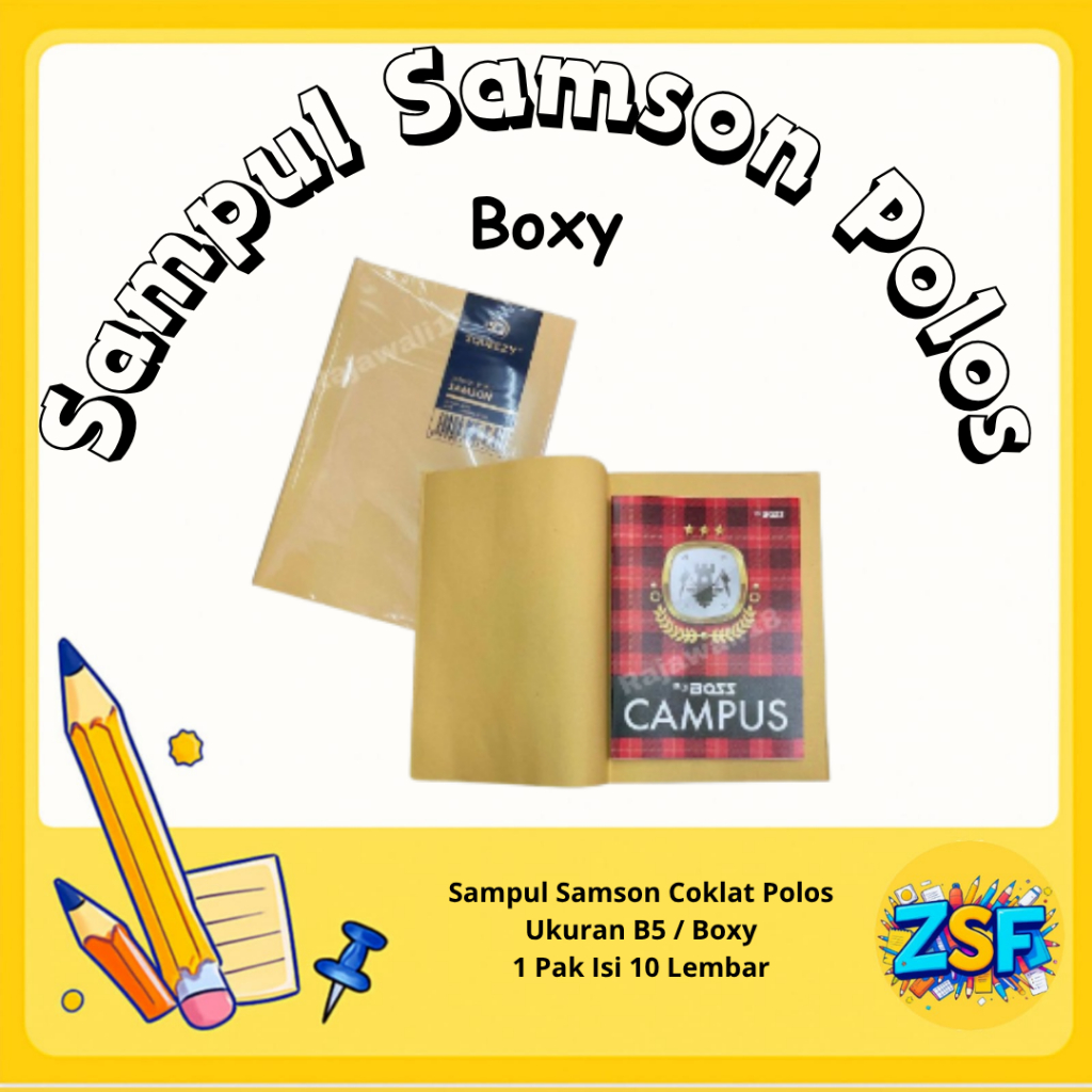 

Sampul Buku Boxy Sampul Coklat Polos Kertas Sampul Samson Coklat Polos Boxy 1 Pack 20 Lembar