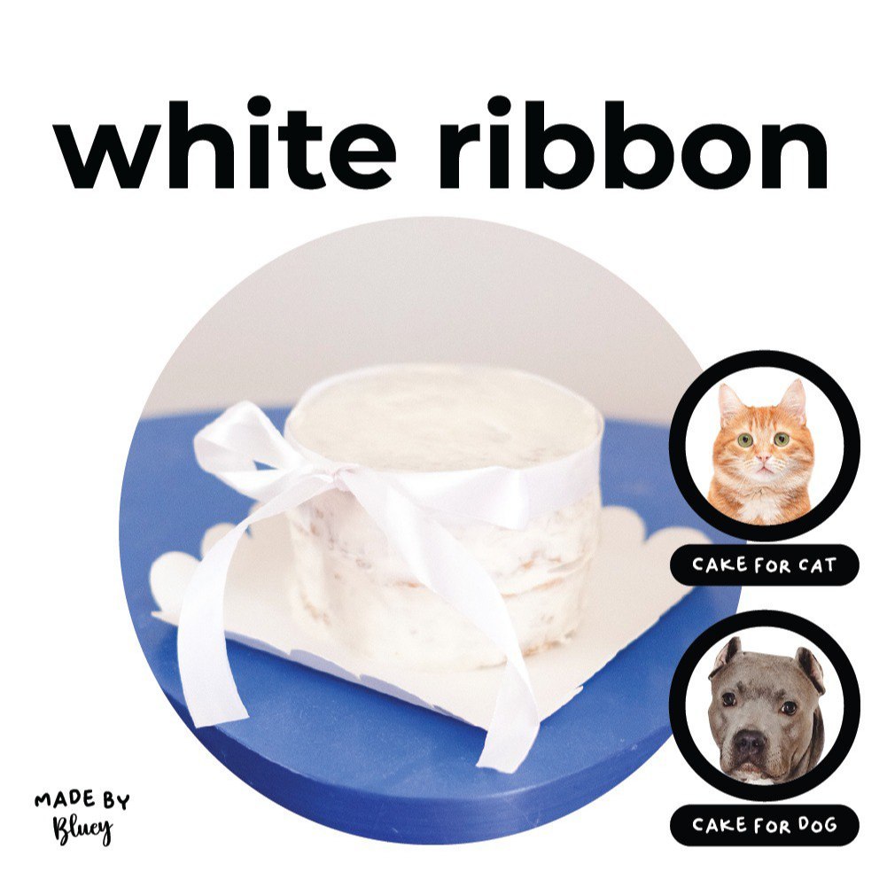 White ribbon cake | Kue Ulang Tahun Anjing Kucing | Birthday Cake For Dog Cat | Homemade Dog Food | 