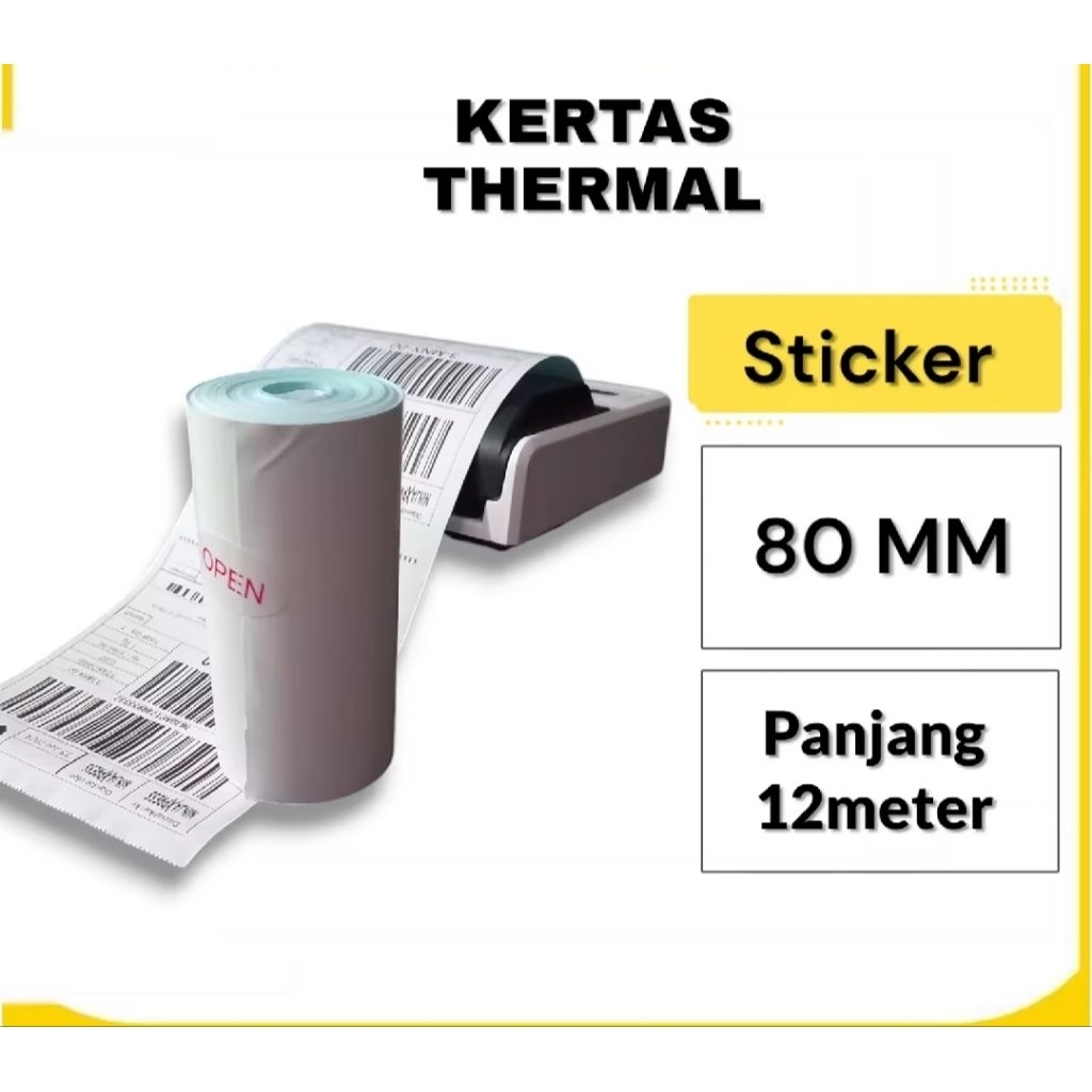 

Kertas Stiker label thermal 80x40mm