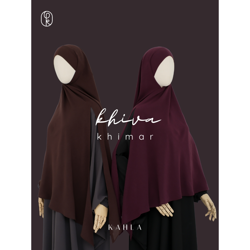 KAHLA KHIVA French TriangIe Jumbo Ironless - Khimar Bandana Segitiga Tali Instan Syar’i Daily Wear