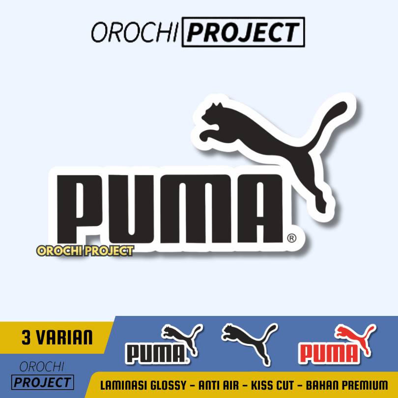 

Sticker Stiker Brand Logo PUMA Vinyl Glossy Anti Air HP Laptop Tumbler Motor Helm