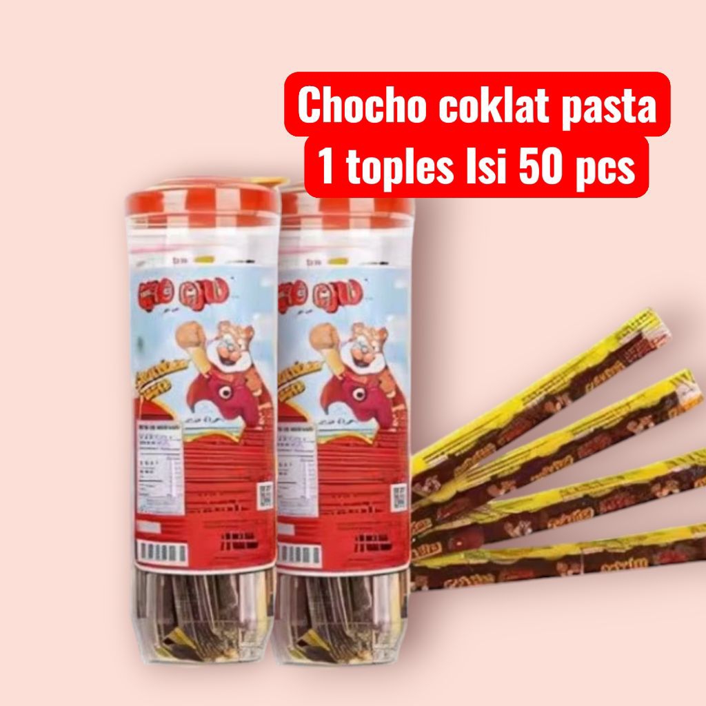 

(1 TOPLES = 50 PCS) CHOCHO CHO CHO LONG PASTA COKLAT