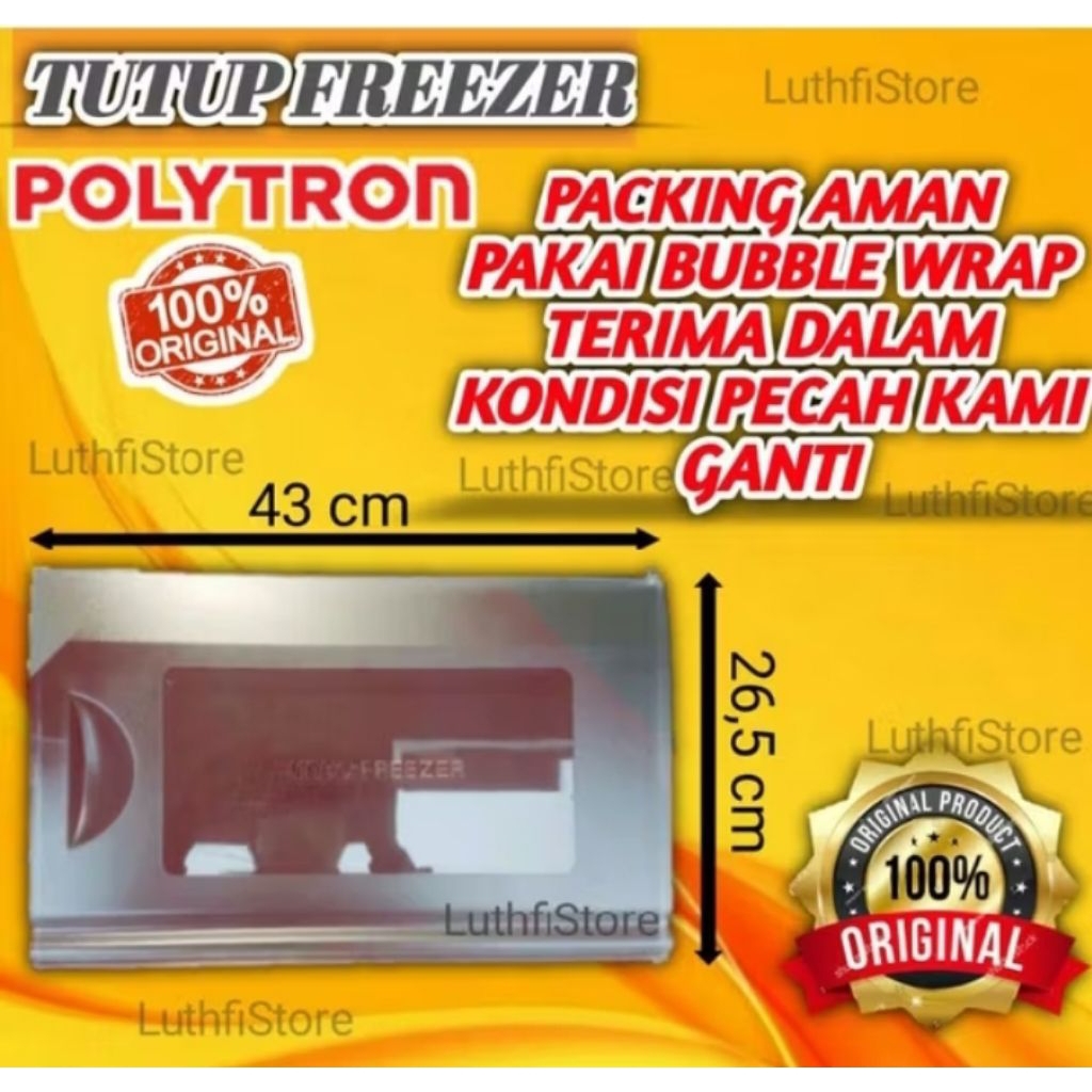 TUTUP FREEZER KULKAS POLYTRON 1 PINTU 43,5CM X 26,5CM PR 18 SERIES ORIGINAL