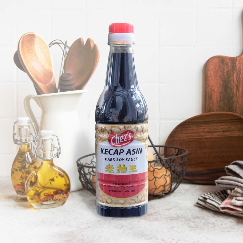 

[oddsolshop] pekanbaru/Kecap Asin Hitam Chez's 610ml / Dark Soy Sauce