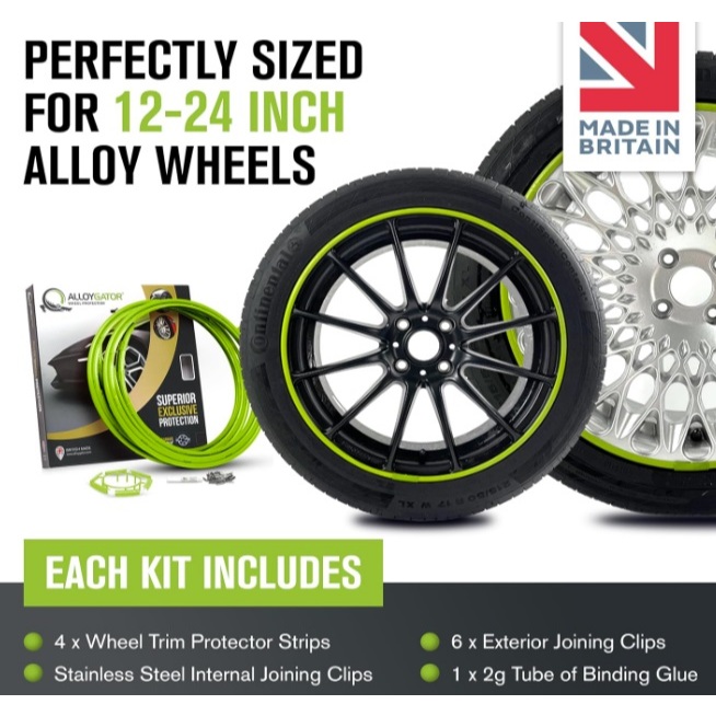 Alloygator Pelindung Velg Mobil RIM Protection Green Color | Pelindung Velg Mobil Warna Hijau