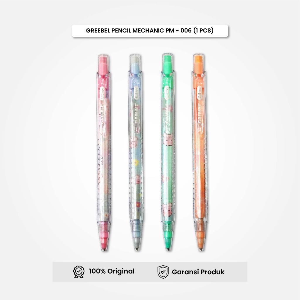 

GREEBEL Mechanical Pencil PM-006 CUTE MOUSE (1PCS) Pensil Mekanik Karakter Dengan Klip dan Penghapus
