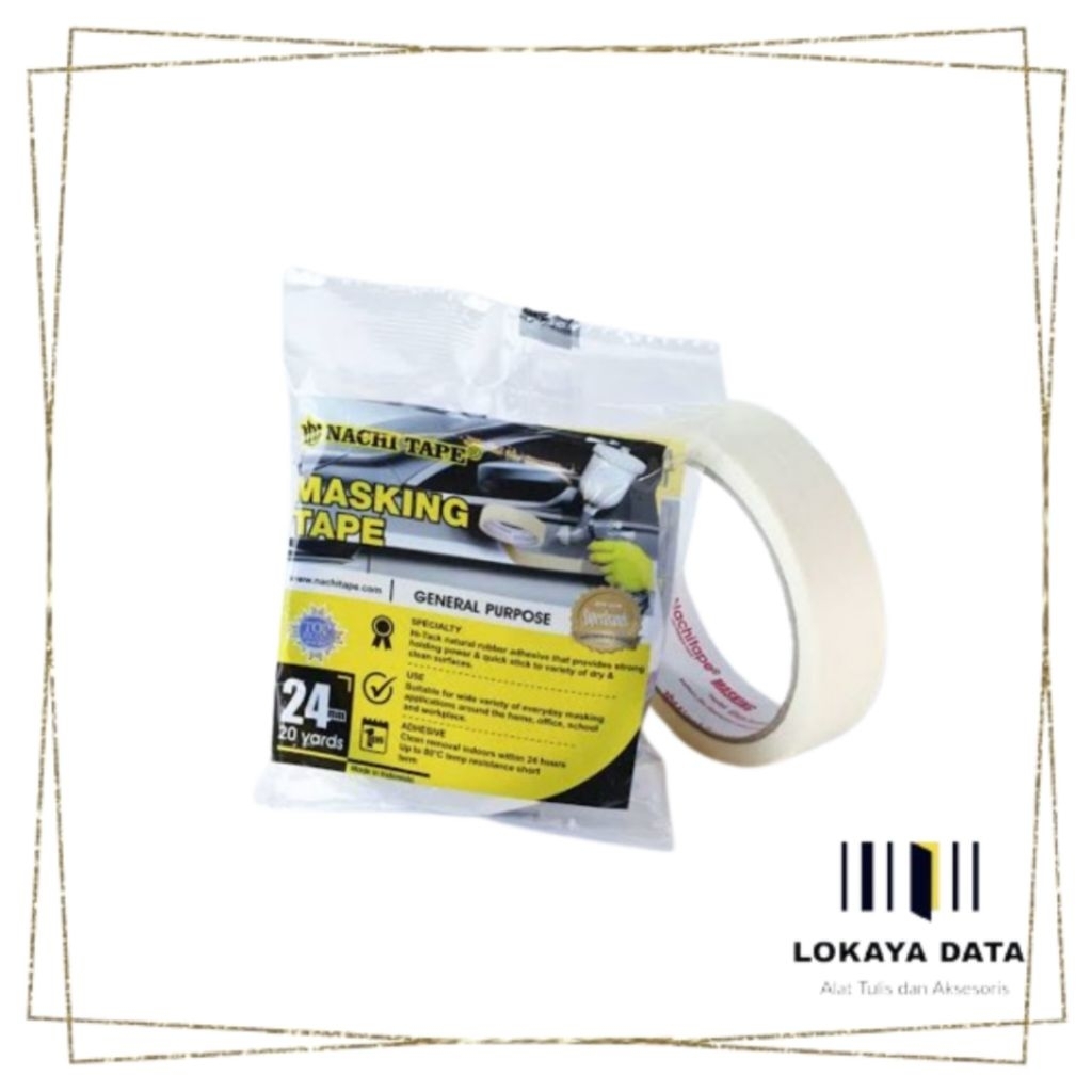 

NACHI MASKING TAPE 24MM / SOLASI KERTAS