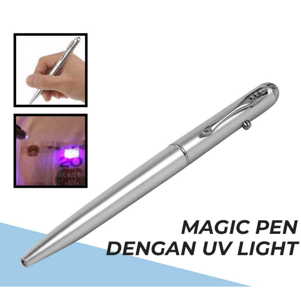 

2in1 Invisible Ink Pen + UV Light Pulpen Senter Ultraviolet Rahasia / Pulpen Untuk Menyontek / Pulpen Untuk Ujian