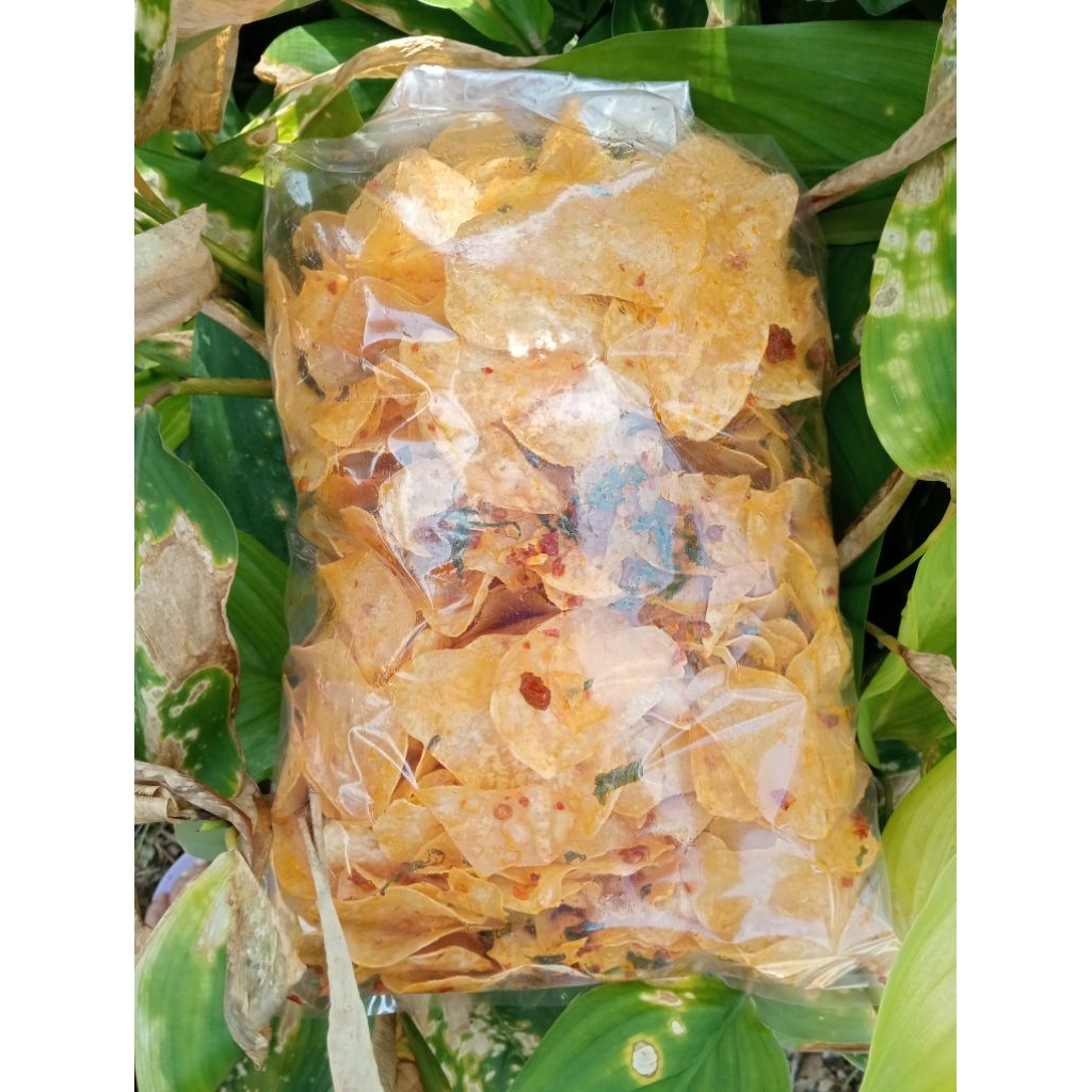 

keripik talas pedes+ekstra daun jeruk