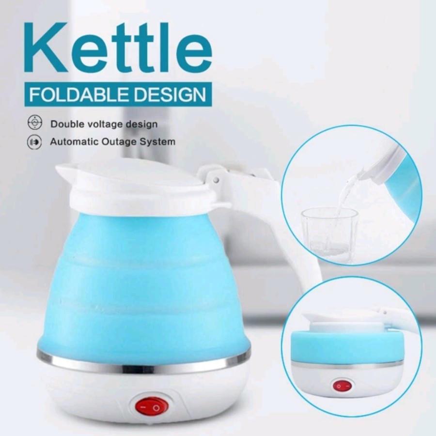 Teko Lipat Listrik Portable Folding Kettle Electric Pemanas Air Travel