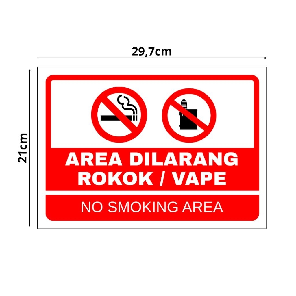 

Stiker K3 Dilarang Merokok/Vape (Waterproof)