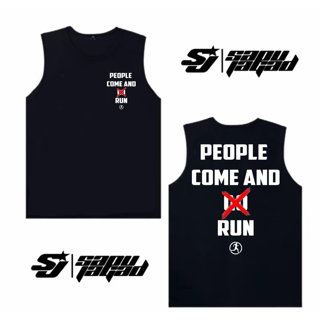 SINGLET PEOPLE COME AND RUN Free Stiker