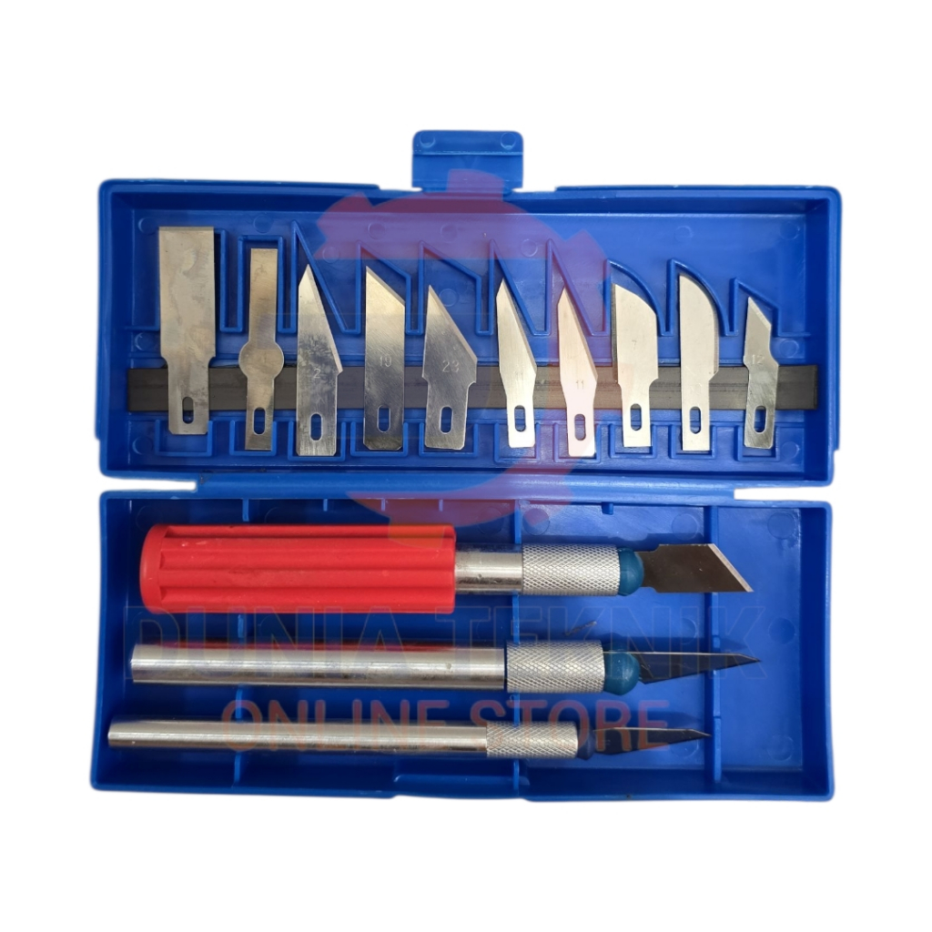

LONGSA Pisau Ukir Kayu Cutter Hobby Precision Knife Set 13 Pcs