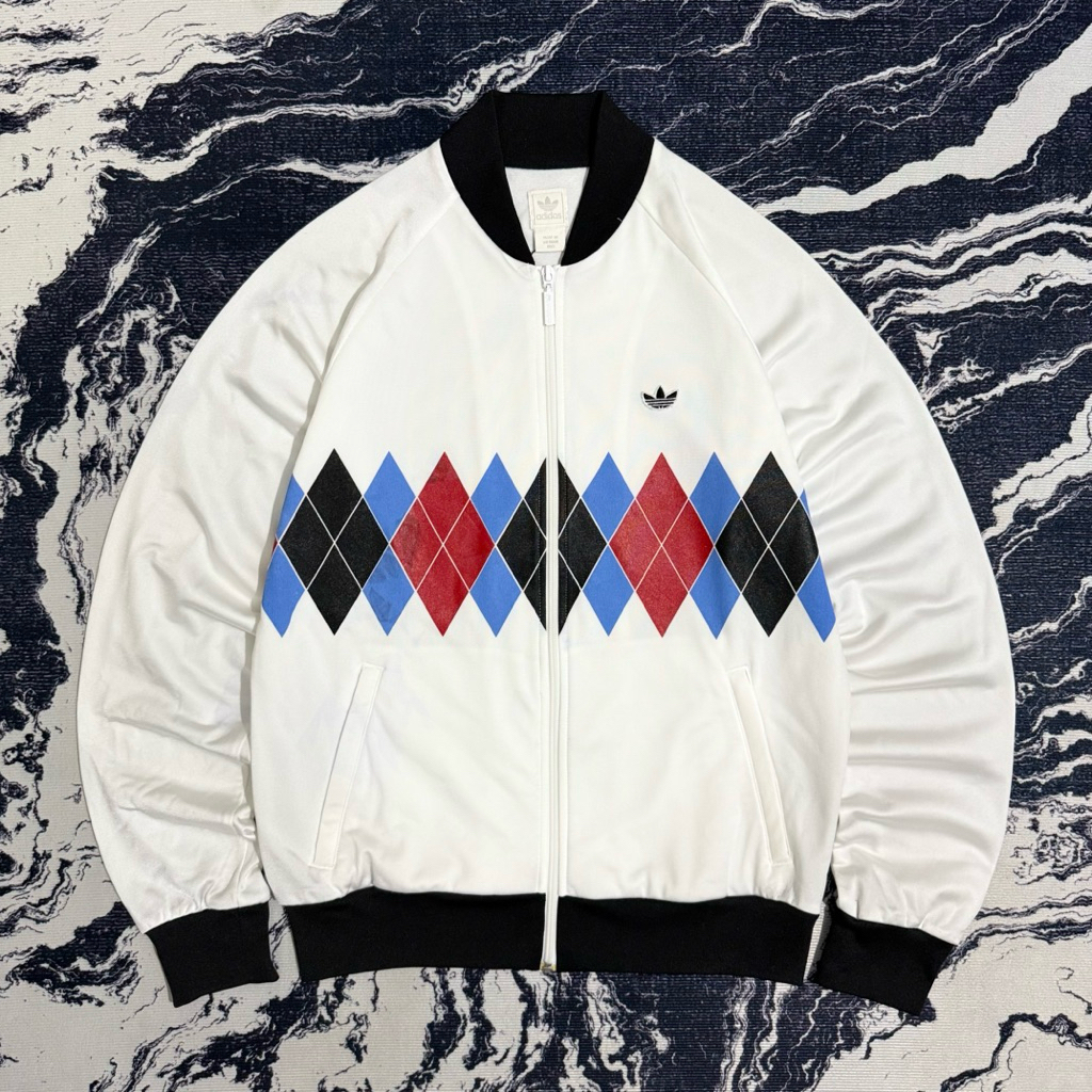 Vintage rare adidas ivan lendl argyle tracktop