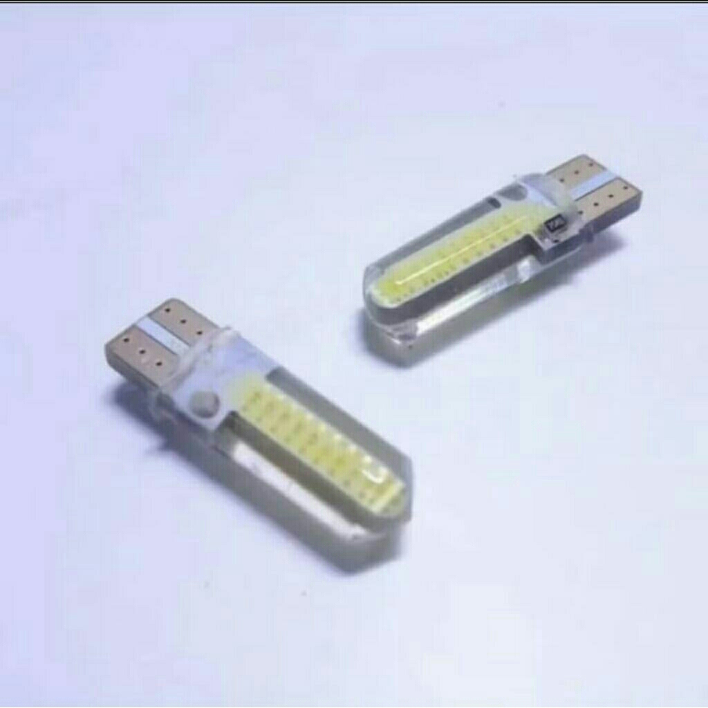 lampu Led senja kotak T10 mobil motor COB putih - putih