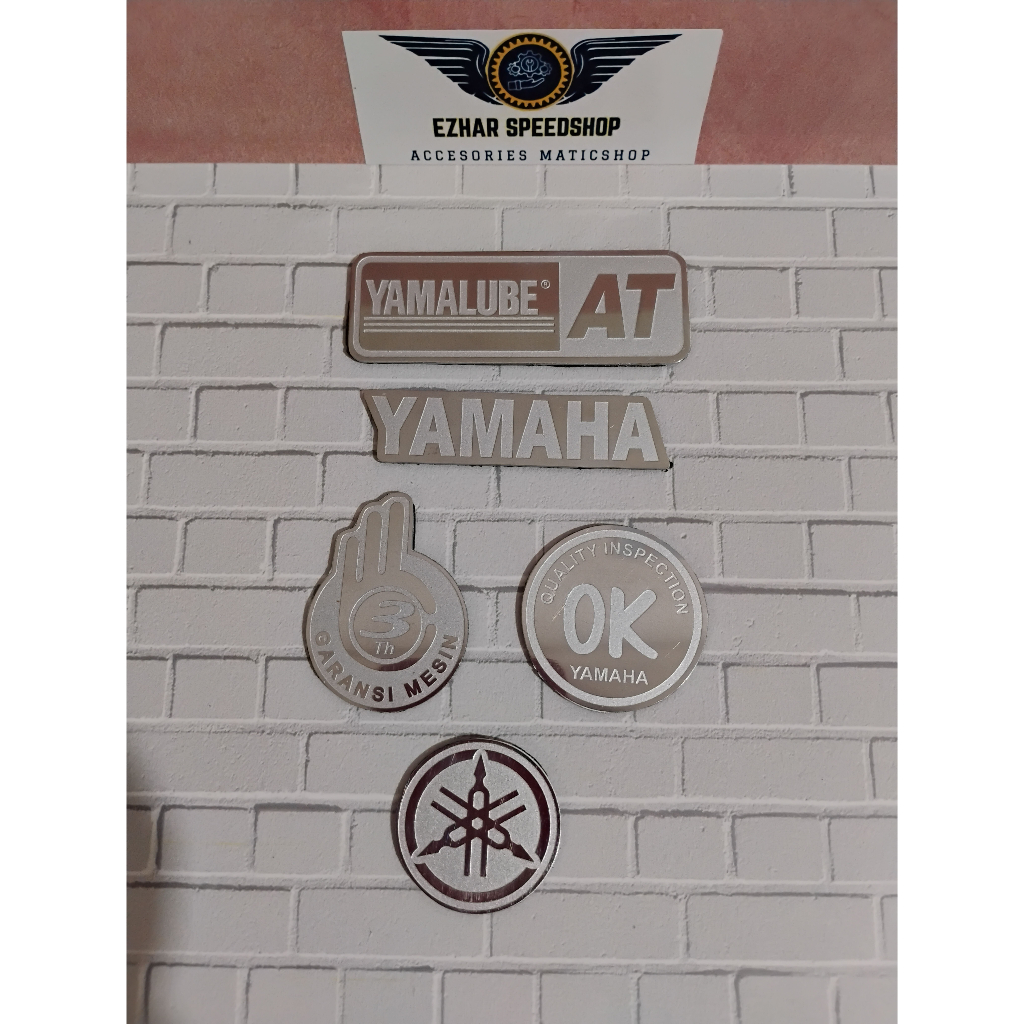 Emblem Yamaha All Yamaha 1 Set OK Garansi Yamalube AT STAINLESS Mio Sporty Mio Smile Mio ZR