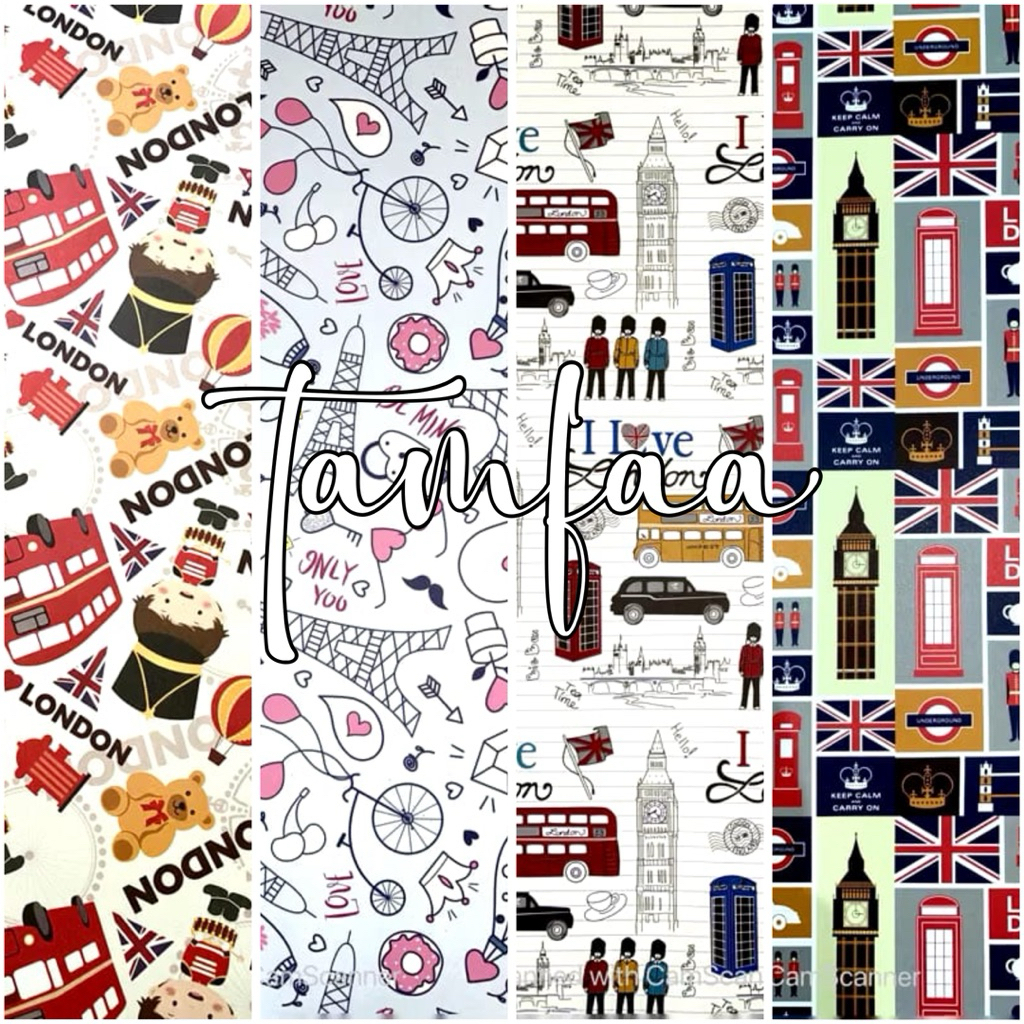 

KERTAS KADO SANSAN WAWA SANWA MOTIF LONDON
