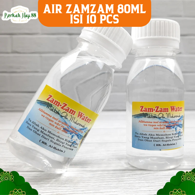 

Air Zam Zam Original Isi Full Botol Kemasan 80ml Paket 10pcs Lengkap